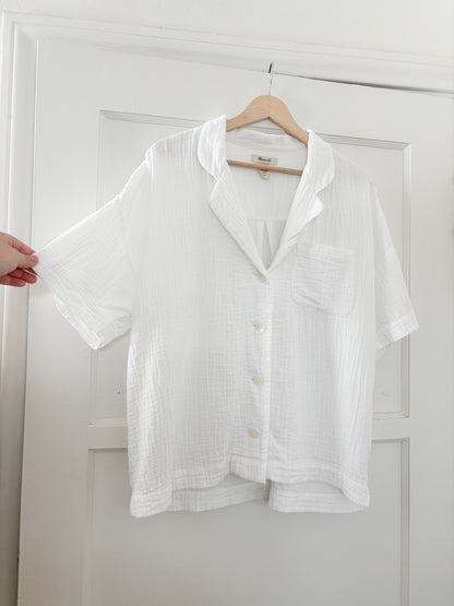 Madewell Cotton Guaze Button up (L)