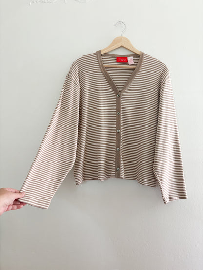 Liz Claiborne striped button up (L)