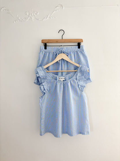 KiKit Blue Gingham Set