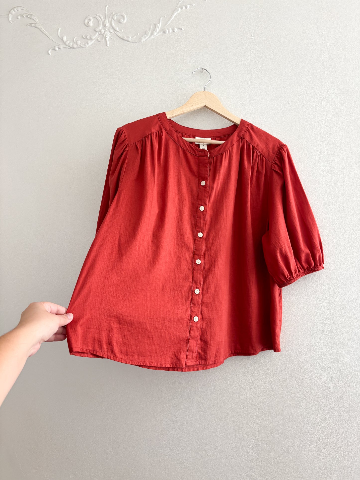 Ana Puff Sleeve Blouse (M)