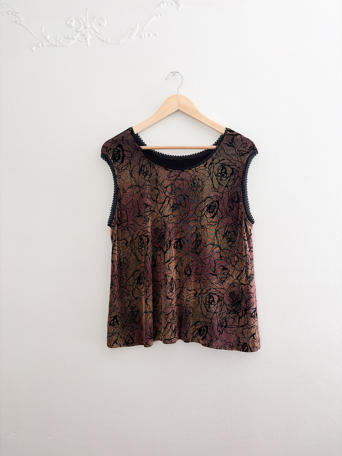 Vintage Floral Flowy Top (XL/XXL)