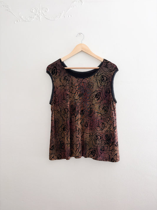 Vintage Floral Flowy Top (XL/XXL)