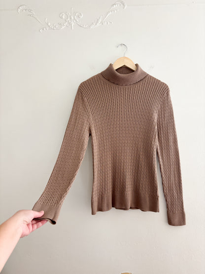 Pria Cable Knit Turtleneck (L)
