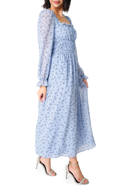 Gibsonlook Blue Floral Maxi Dress (XL)