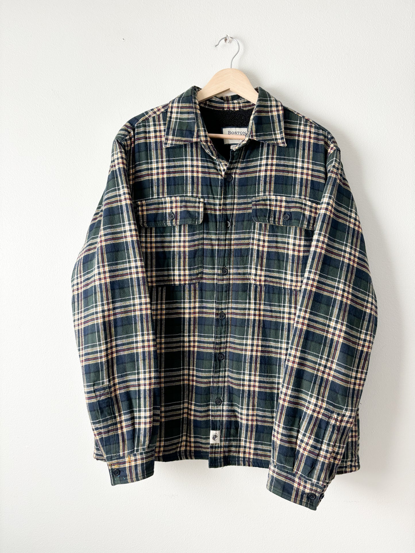 Boston Trader Plaid Sherpa Lined Flannel