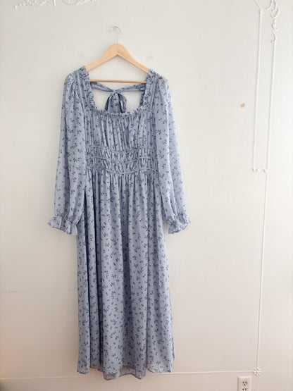 Gibsonlook Blue Floral Maxi Dress (XL)