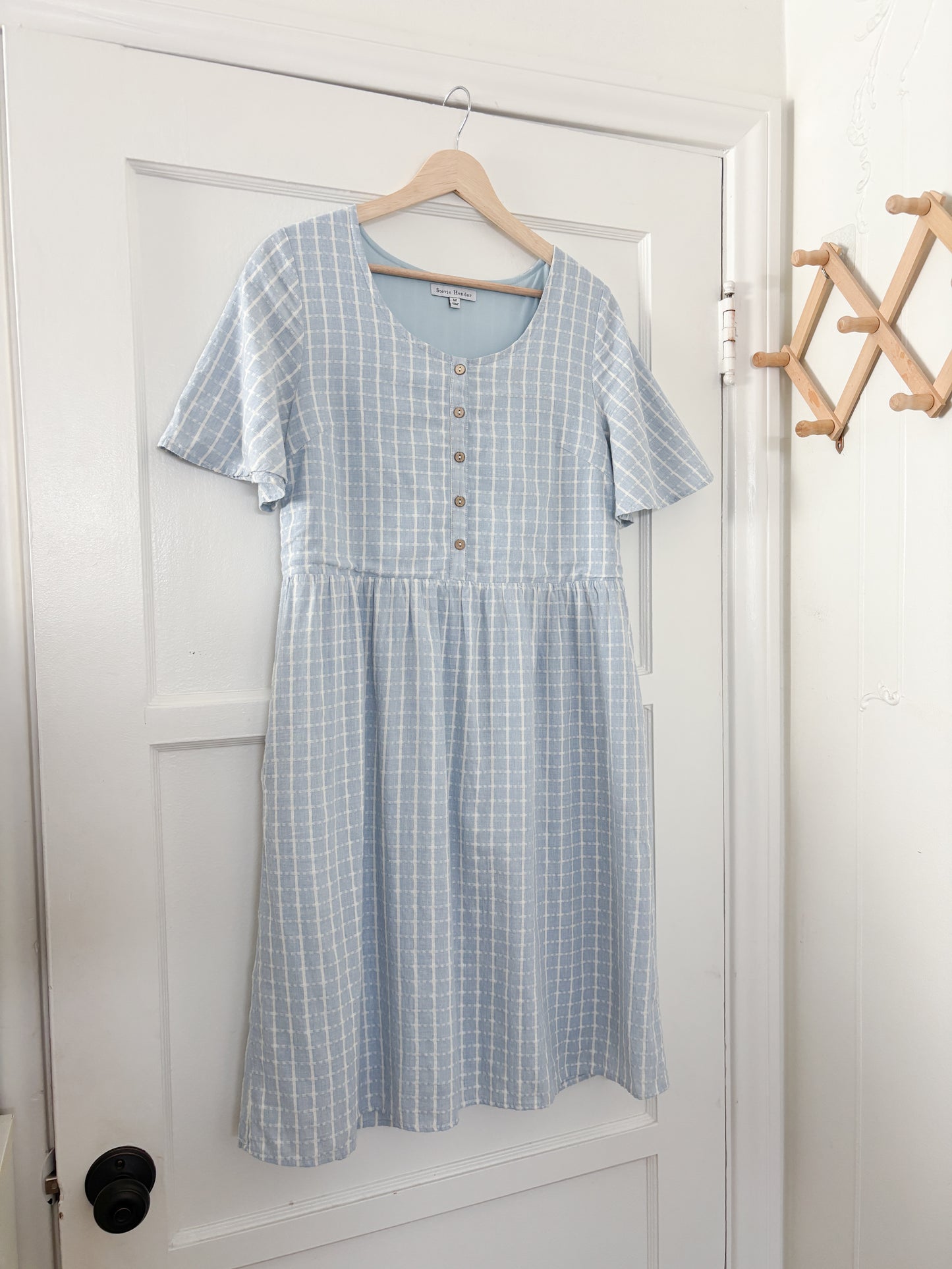 Stevie Hender Plaid Blue Dress (M)