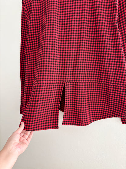 Eddie Bauer Gingham Blouse (L)