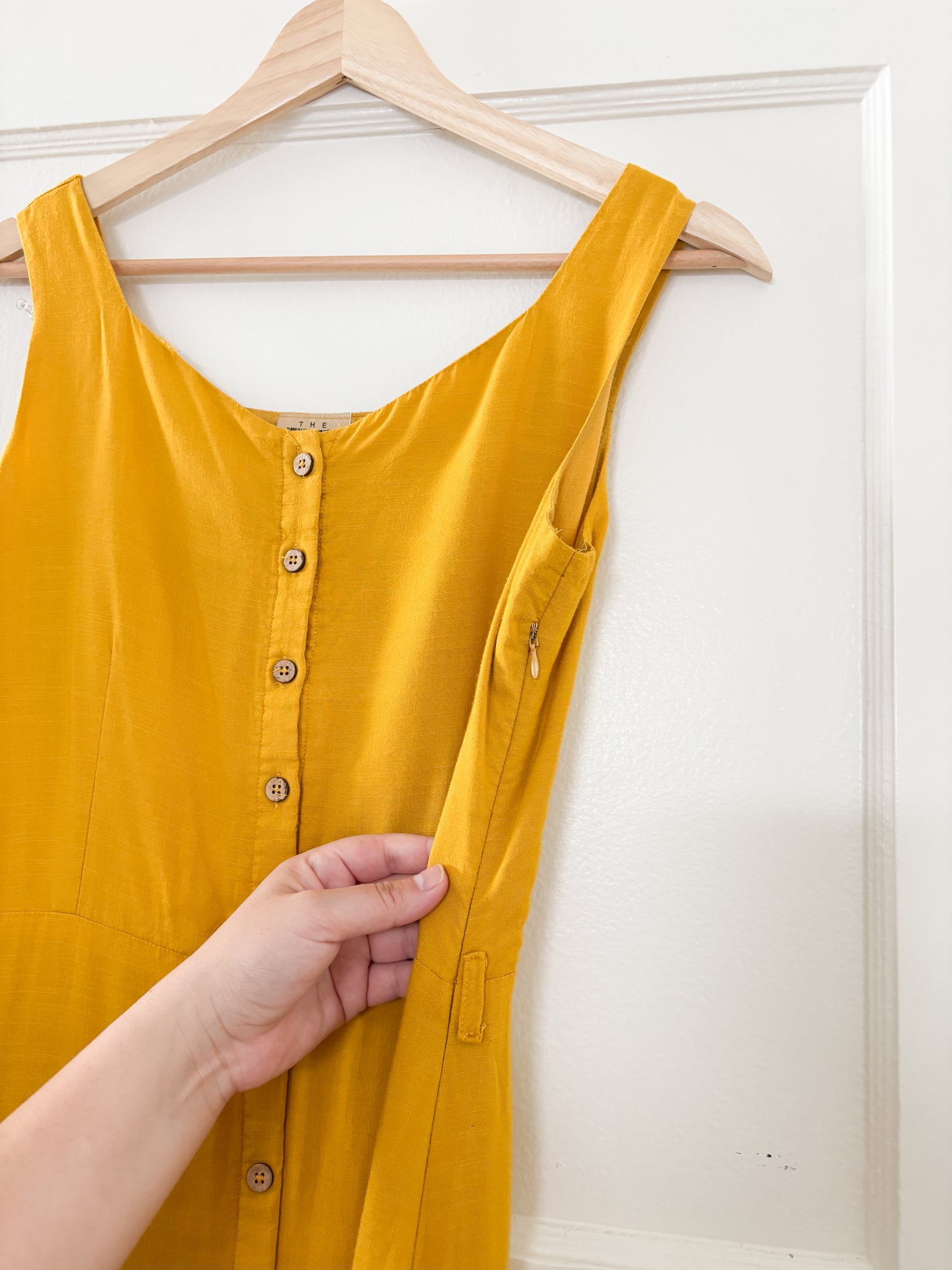 The Label Mustard Midi Dress (S)