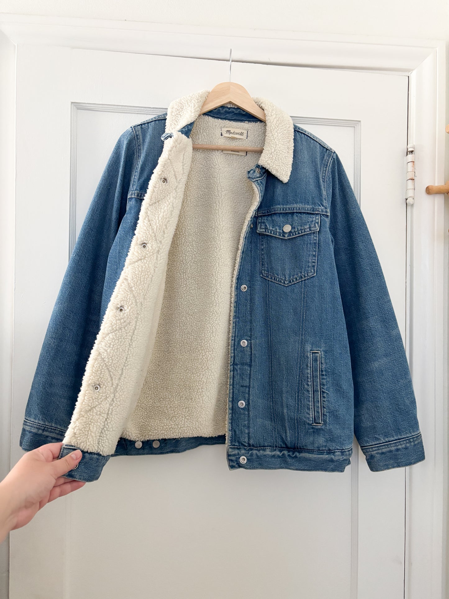 Madewell Denim Sherpa Jacket (M)