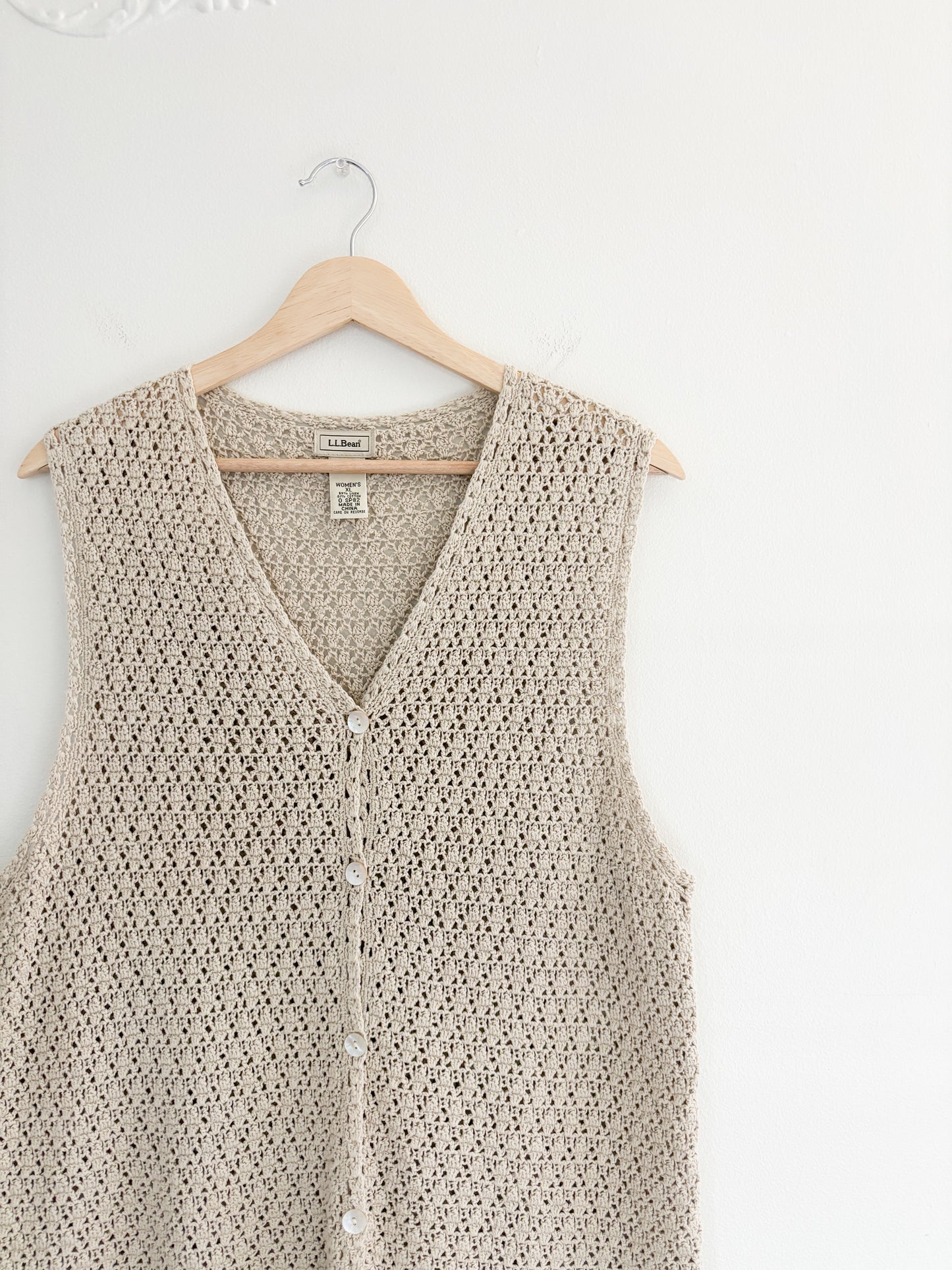 Vintage LL Bean Crochet Knit Tank (XL)