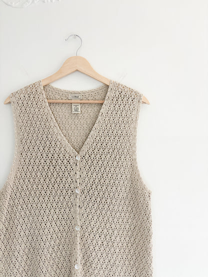 Vintage LL Bean Crochet Knit Tank (XL)
