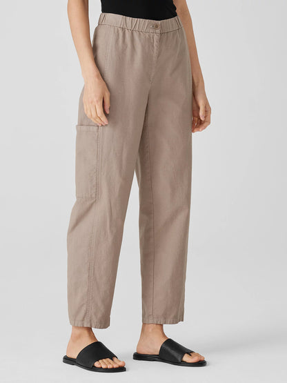 Eileen Fisher Cotton Hemp Stretch Lantern Pant (S)