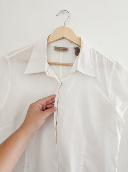 Vintage white button up (S/M)