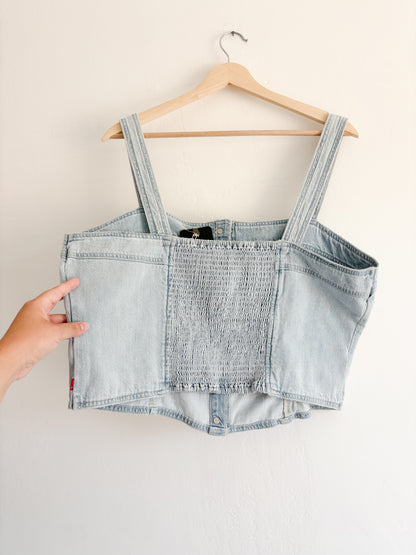 NWT Levis Denim Smocked Tank Top (L/XL)