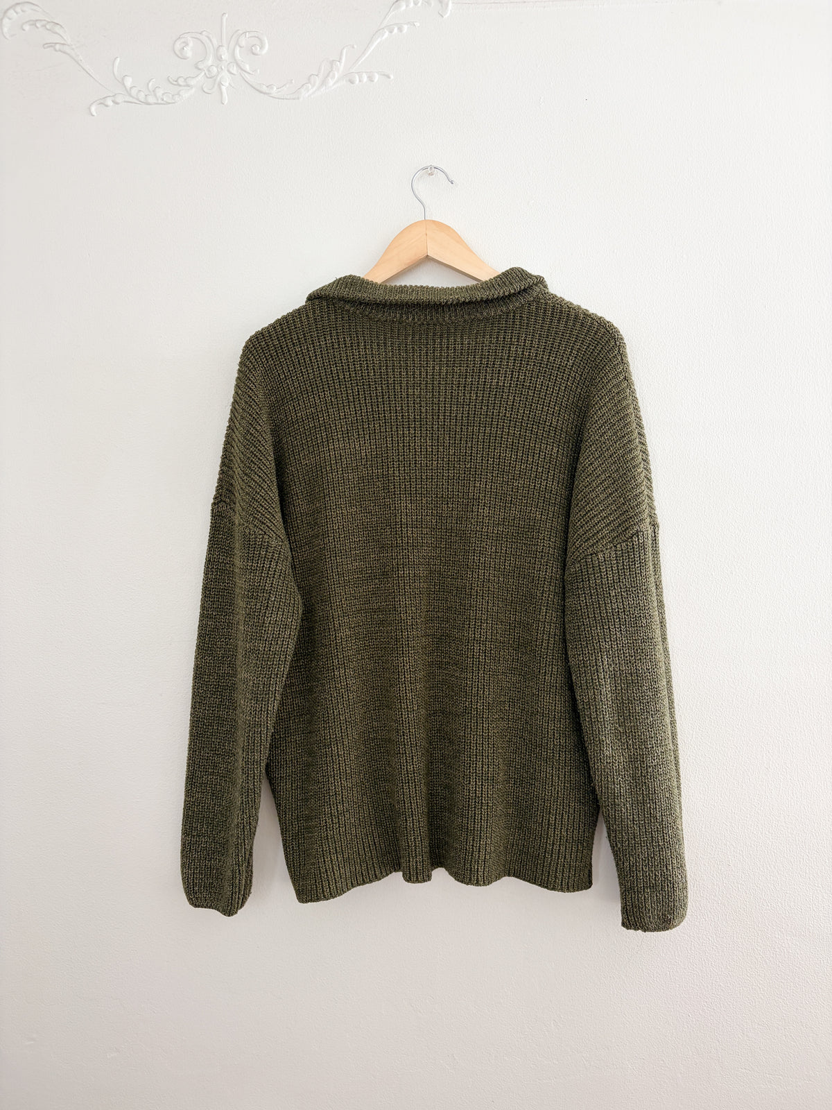 Green Quarter Zip Sweater (XL)