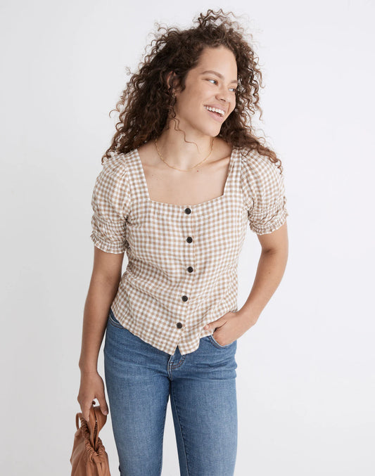 Madewell Gingham Blouse (L)