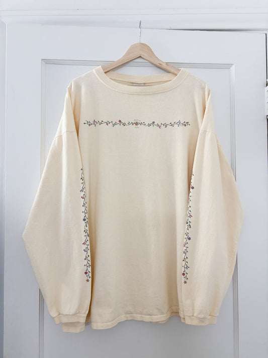 Vintage Floral Pullover (XL)