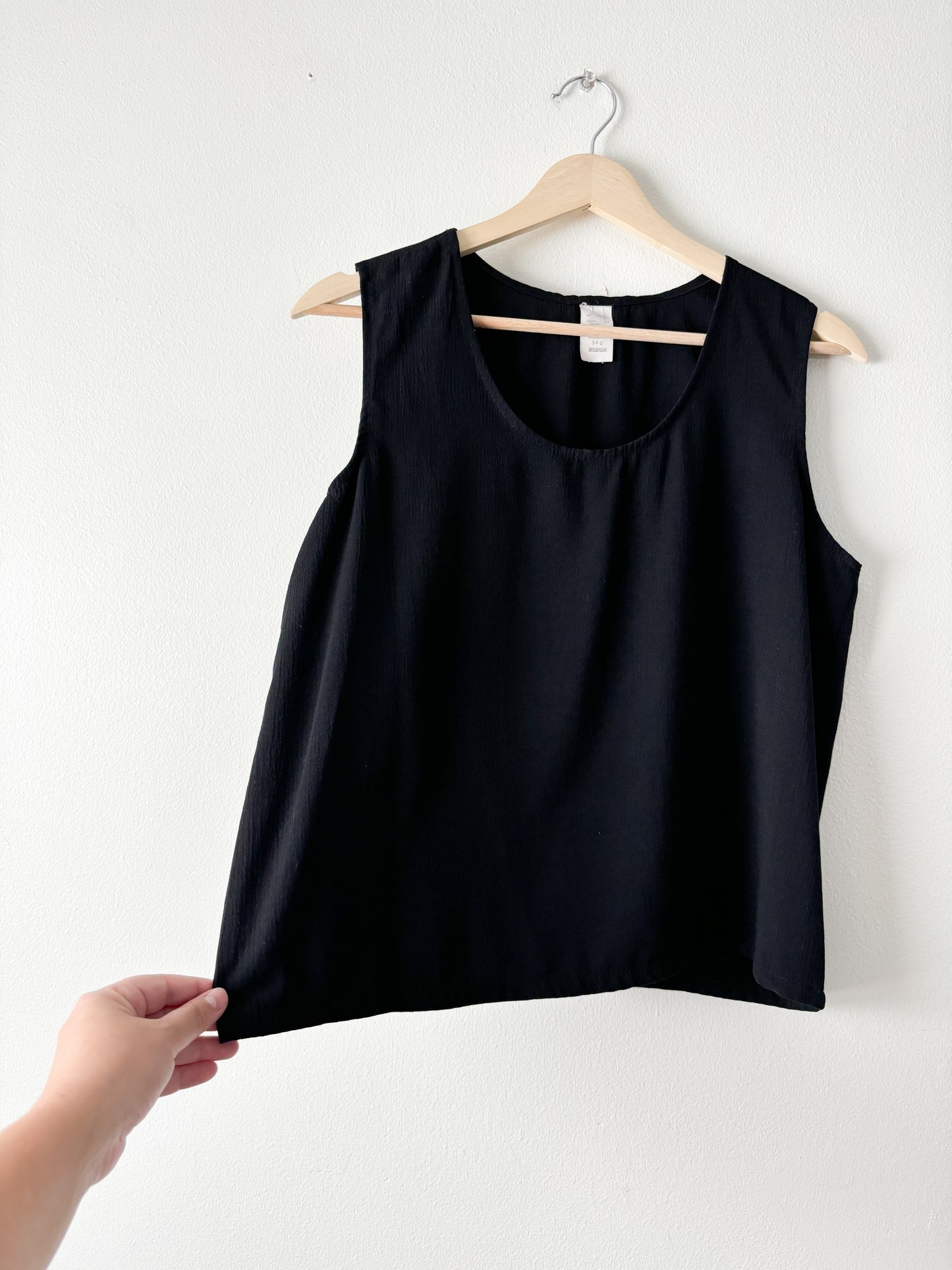 Vintage Black Flowy Tank