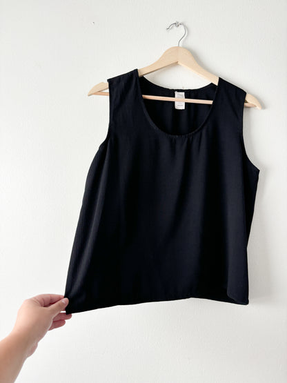 Vintage Black Flowy Tank