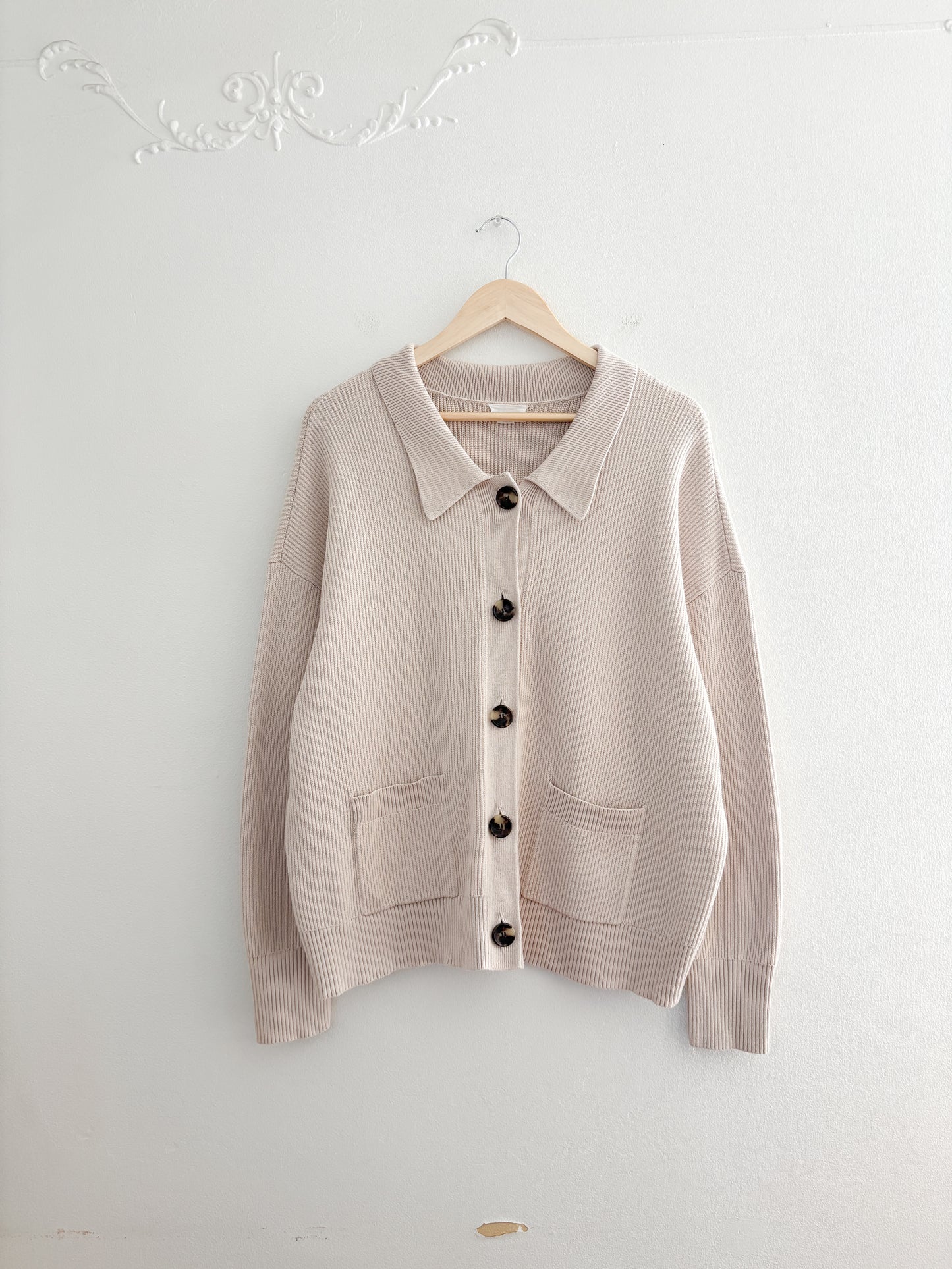 Caslon Ribbed Collared Sweater (1x)