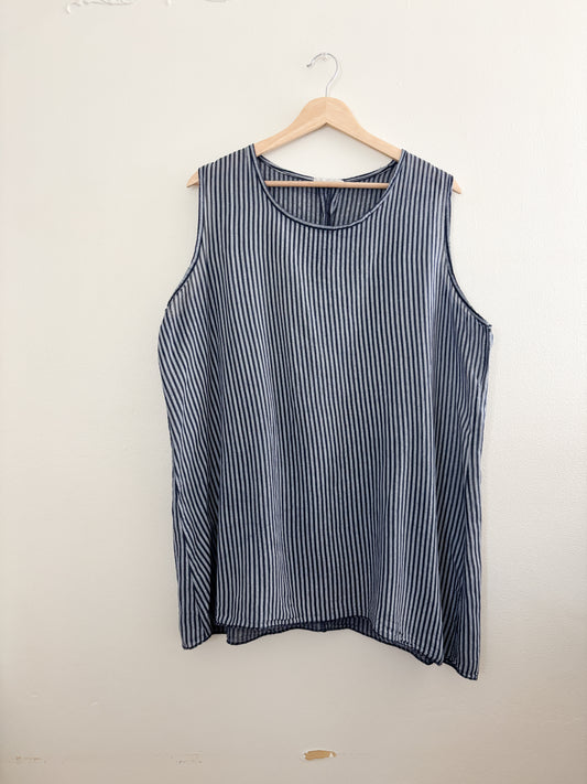 Striped blue tank top/tunic