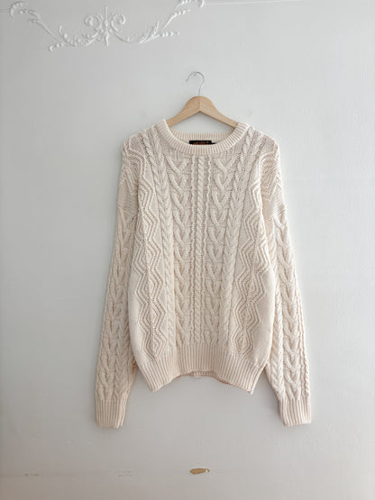 Vintage Eddie Bauer Cable Knit Sweater (L)