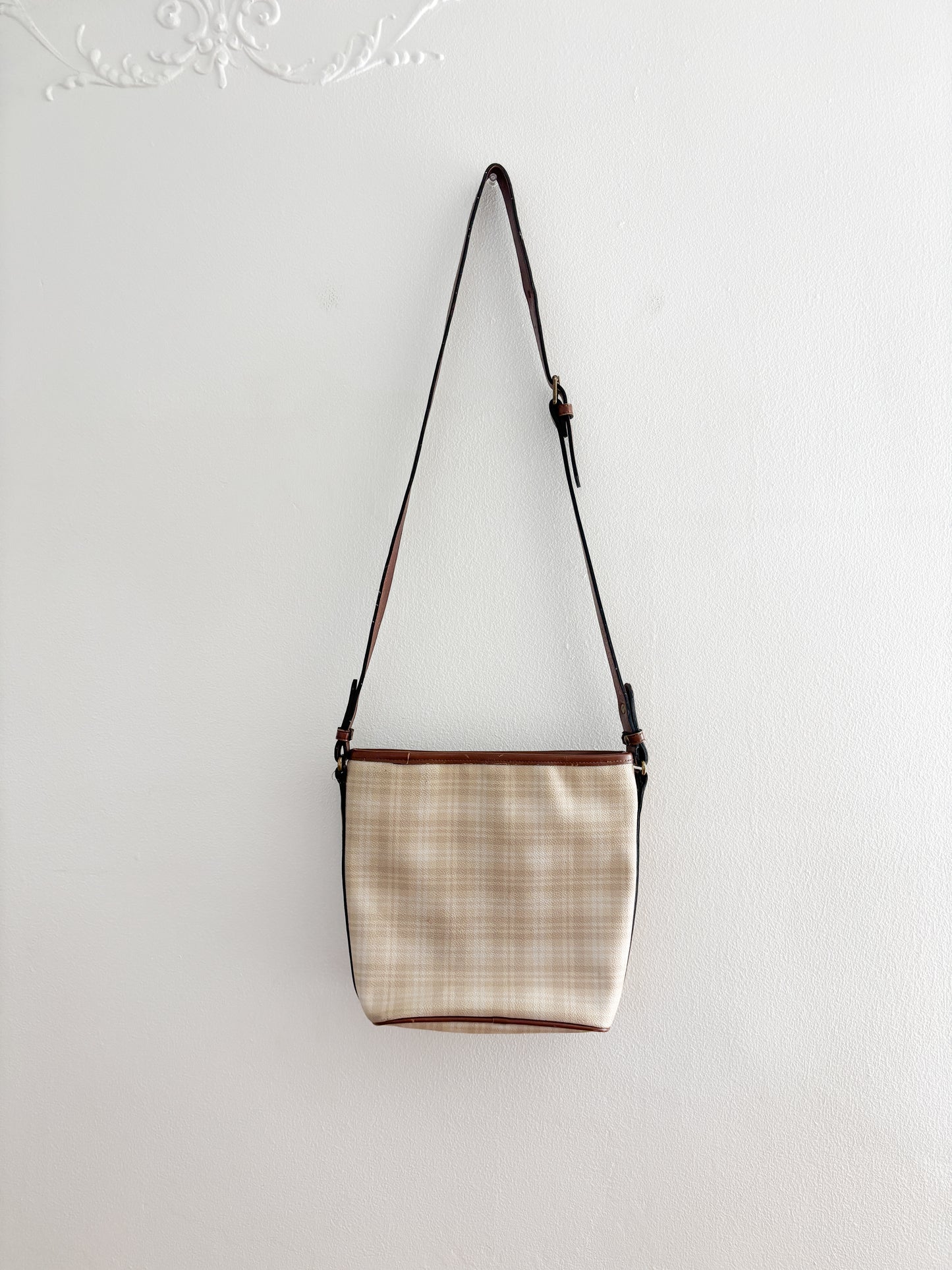 Vintage Liz Claiborne Plaid Leather Purse