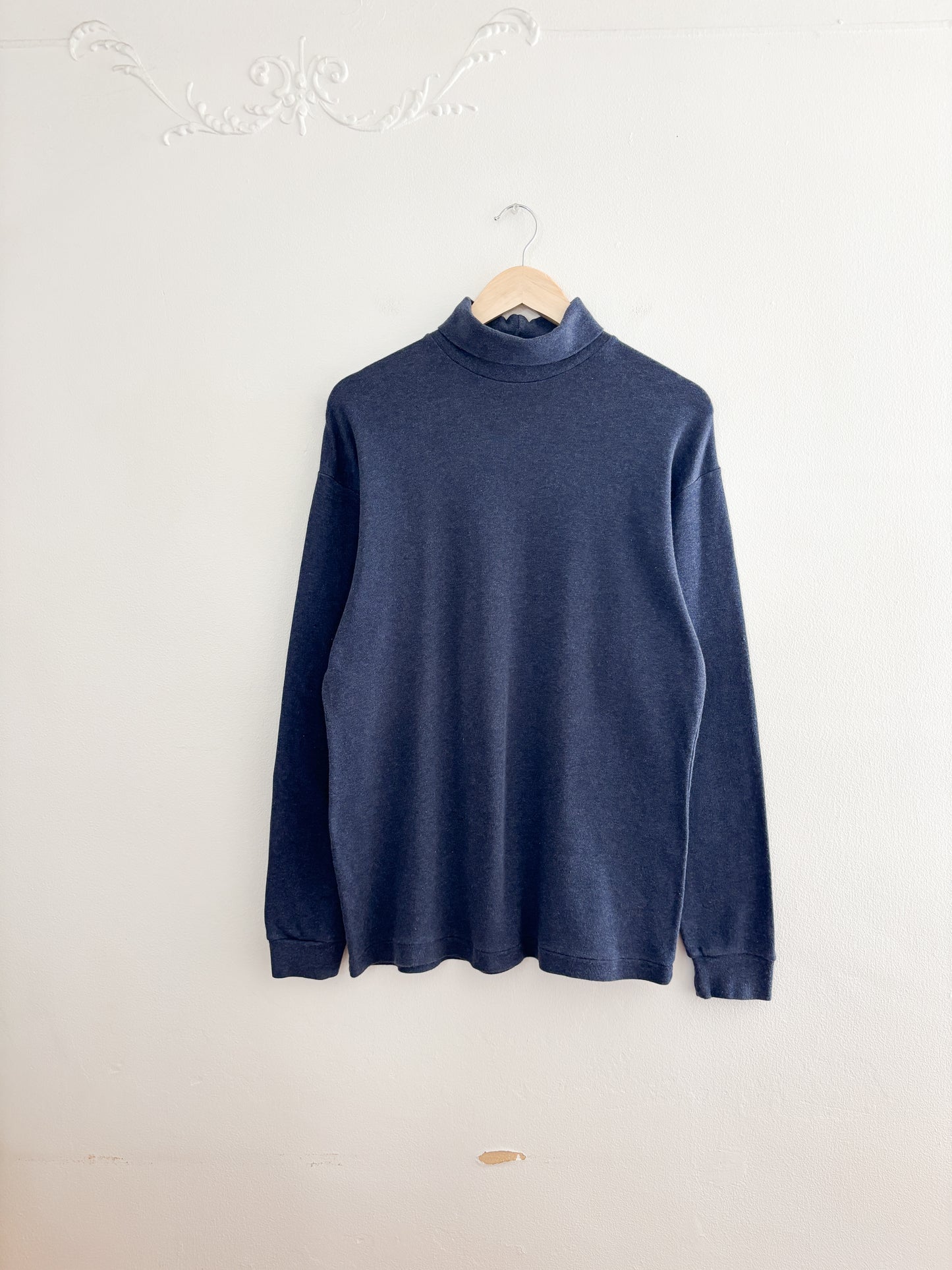 Vintage Blue Turtleneck Long Sleeve (L)