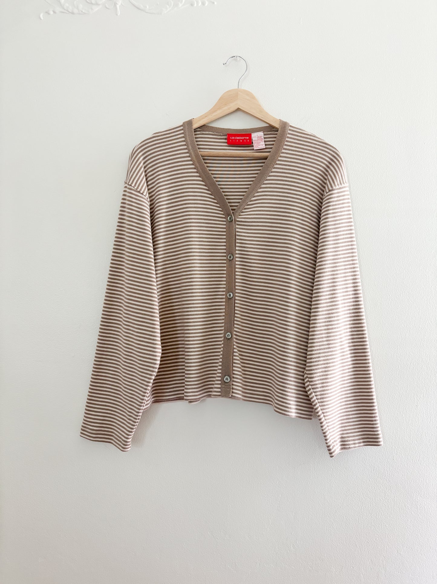 Liz Claiborne striped button up (L)