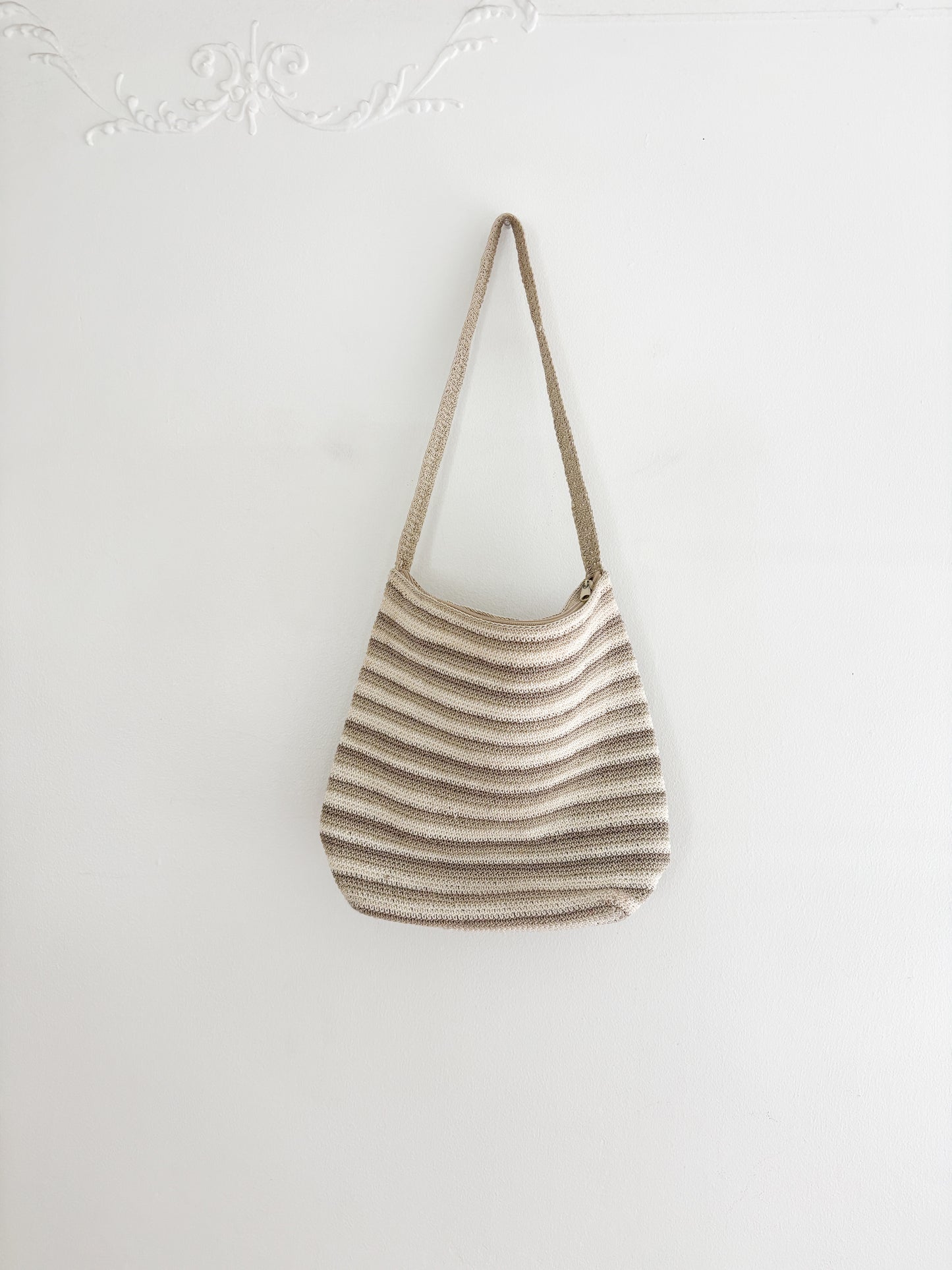 Vintage Striped Woven Purse