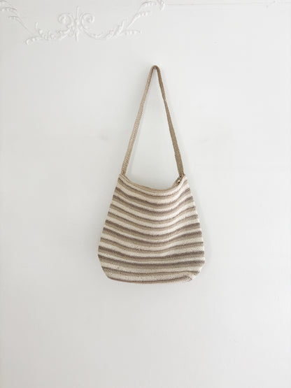 Vintage Striped Woven Purse