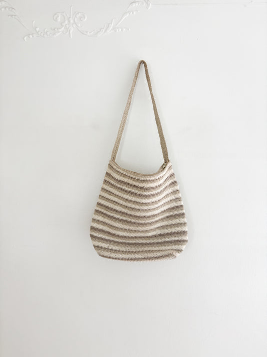 Vintage Striped Woven Purse