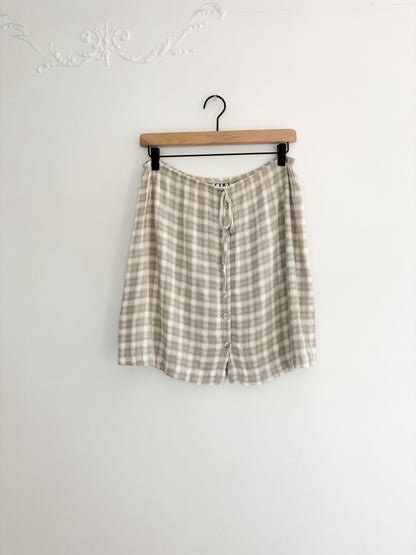 Vintage Clio Gingham Skirt (M)