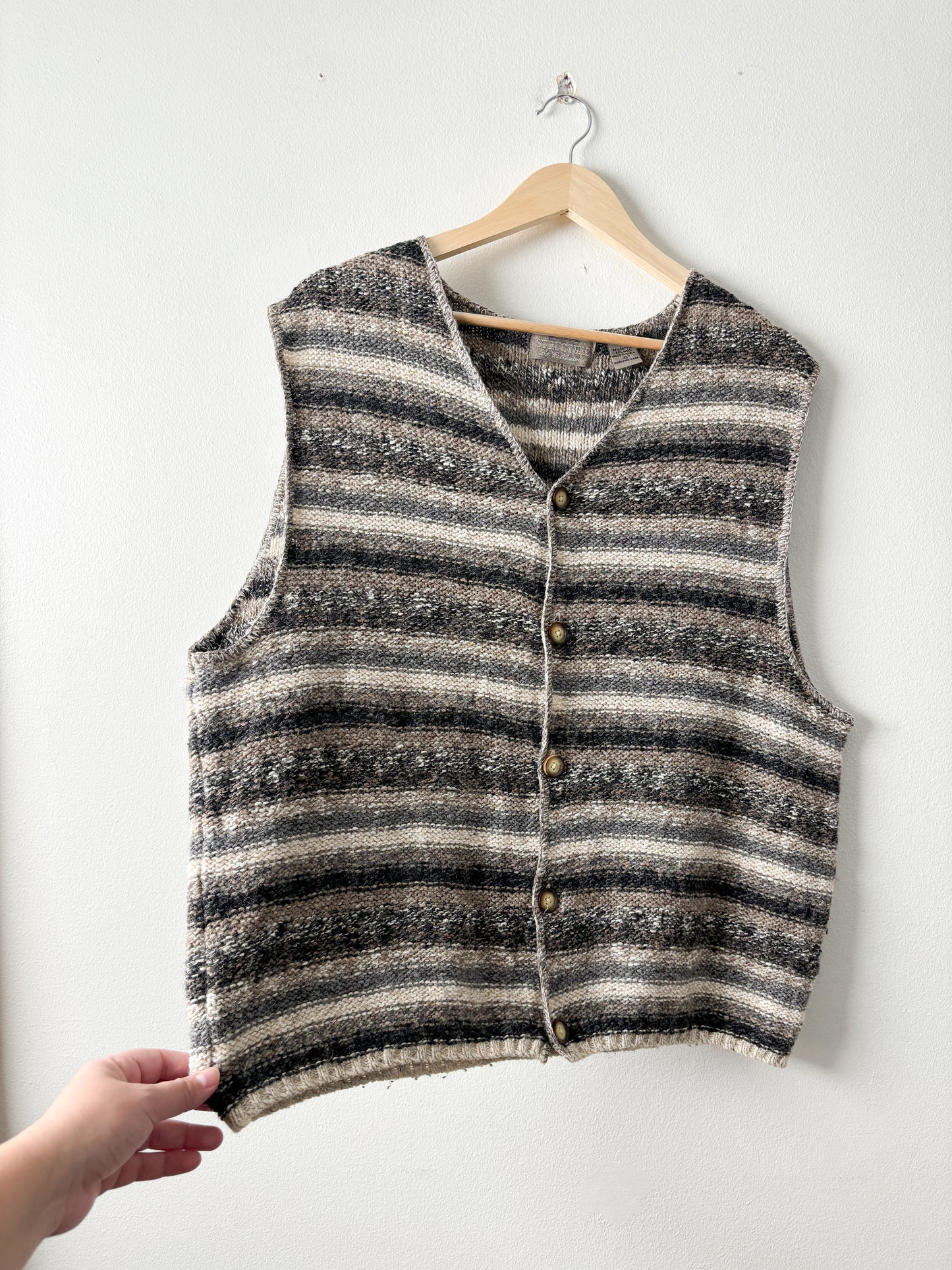Vintage Striped Sweater Vest