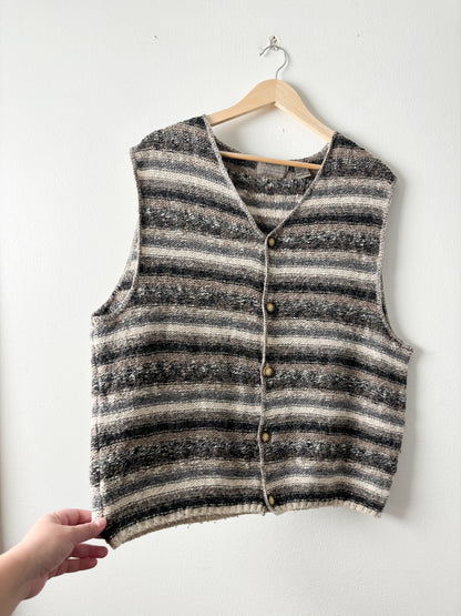 Vintage Striped Sweater Vest