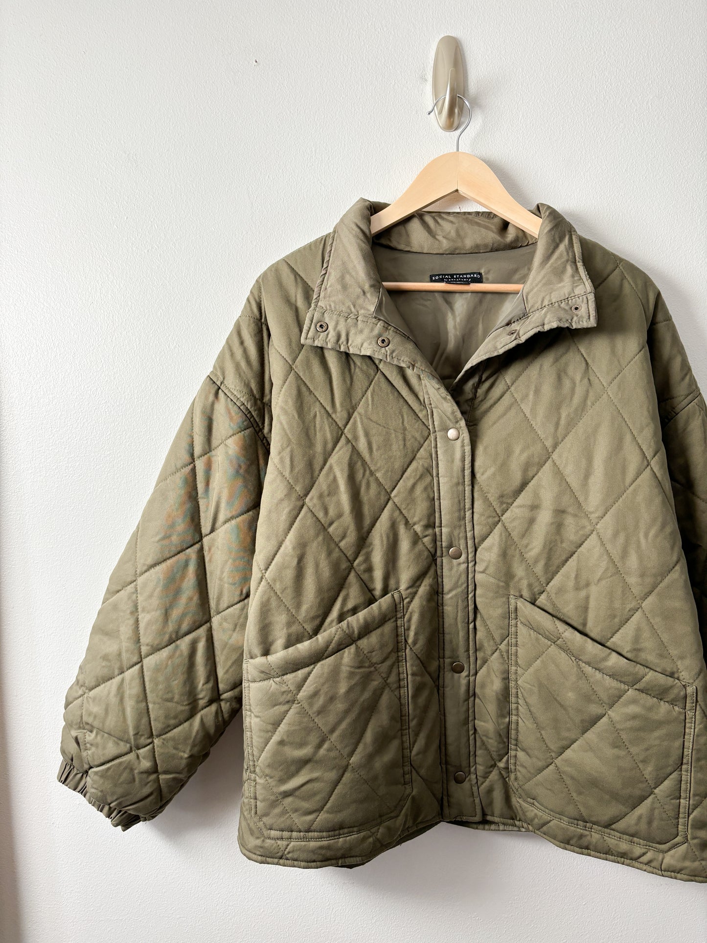 Green Quilted Puffer Jacket