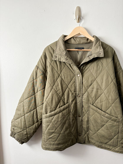 Green Quilted Puffer Jacket