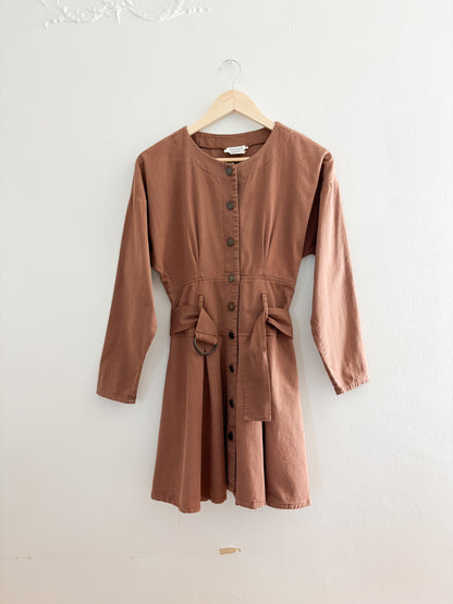 Vintage Brown Dress (XS/S)