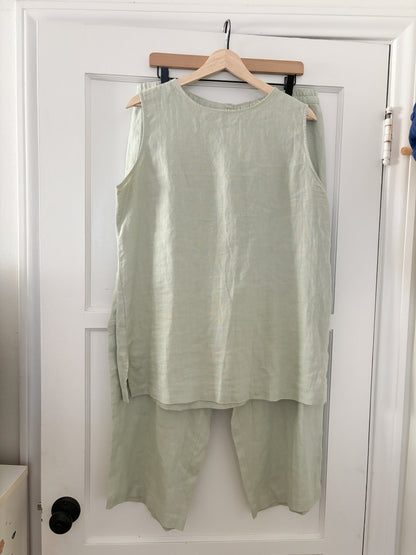 Vintage Linen Sage Set (M/L)
