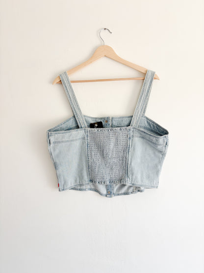 NWT Levis Denim Smocked Tank Top (L/XL)
