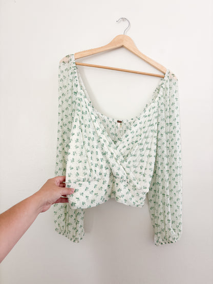 Free People floral blouse (S)