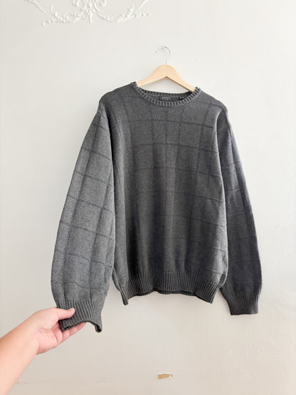 Grey Patterned Sweater (XL)