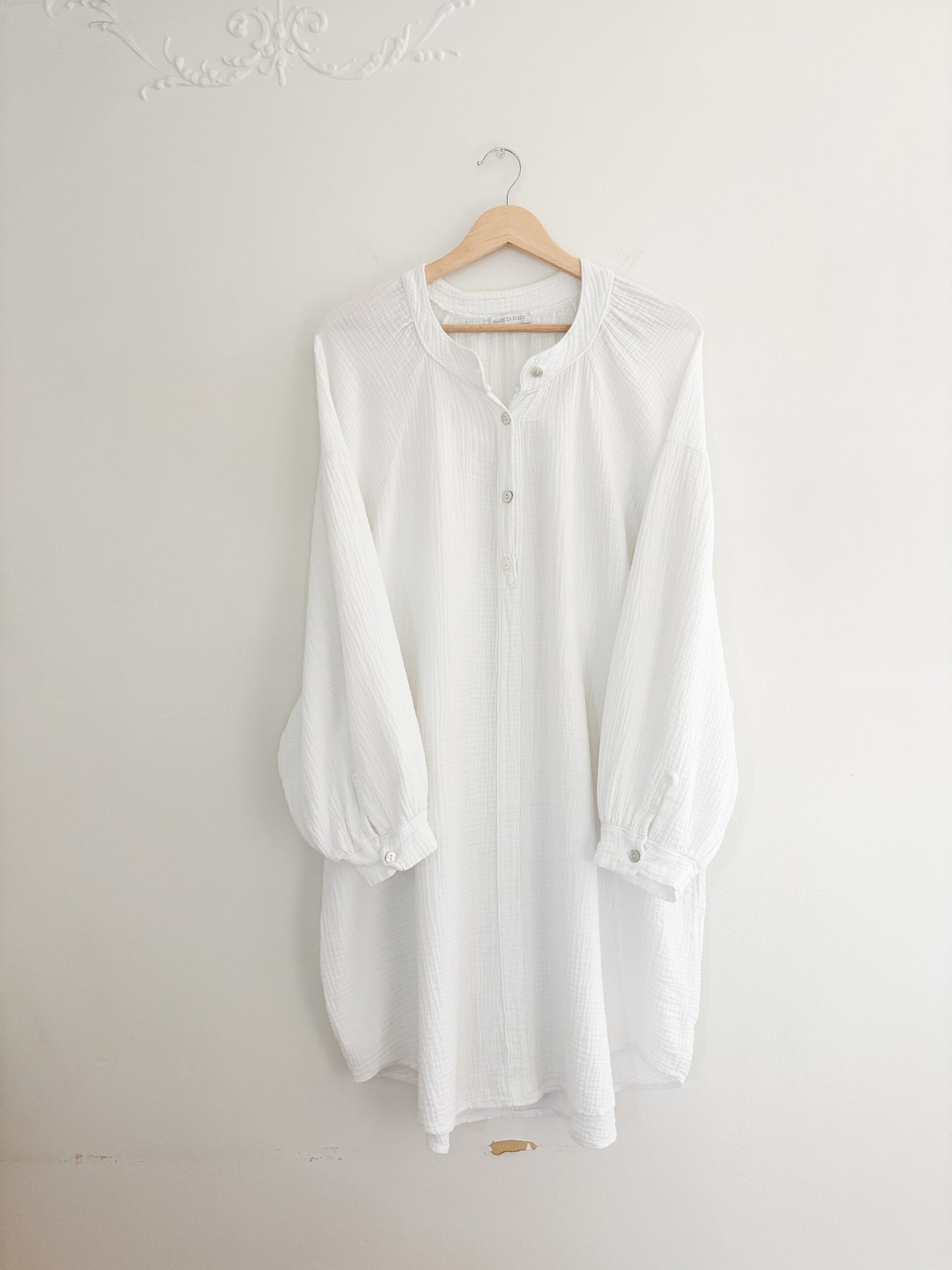 Cotton Gauze White Dress