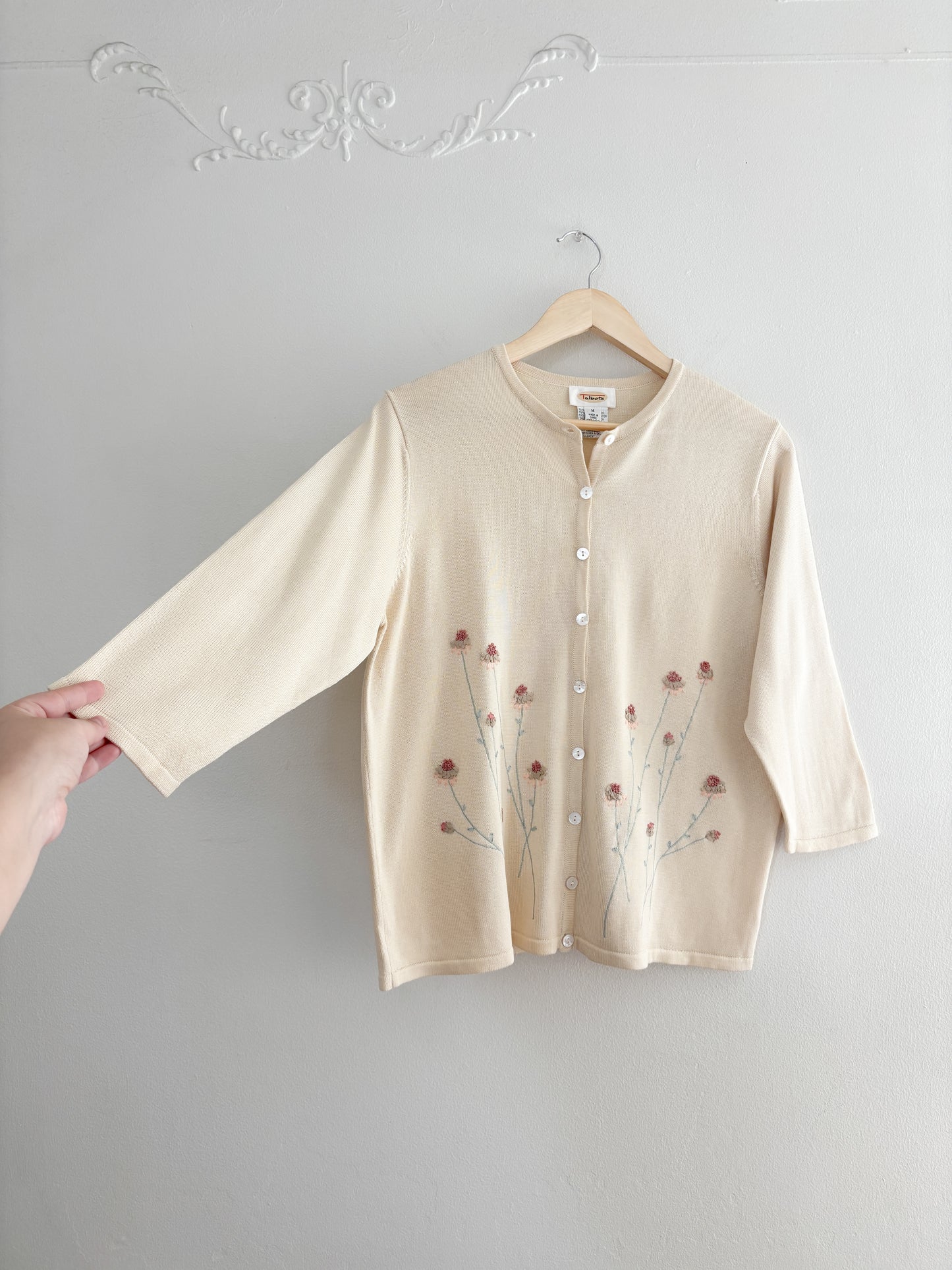 NWT Vintage Talbots Floral Embroidered Cardigan (M)