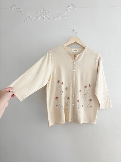 NWT Vintage Talbots Floral Embroidered Cardigan (M)