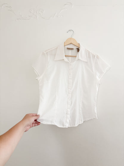 Vintage white button up (S/M)