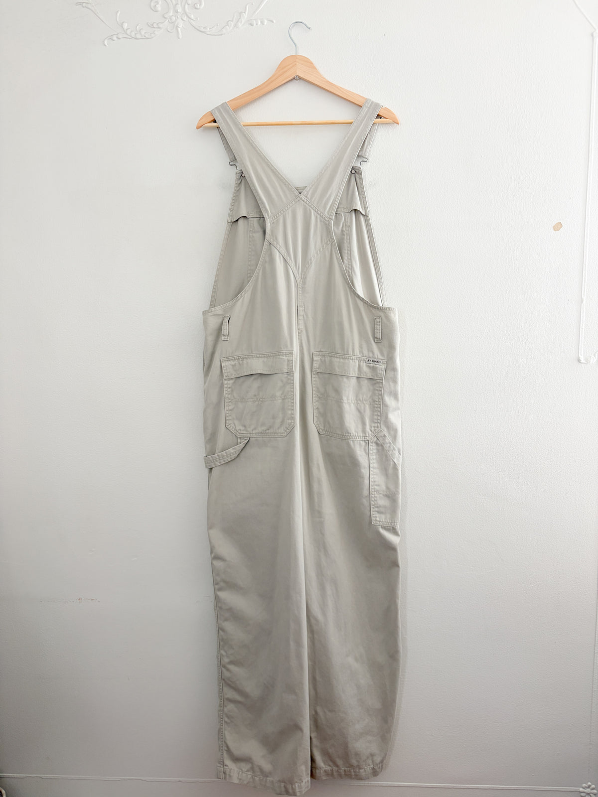 Vintage Khaki Overalls (L)