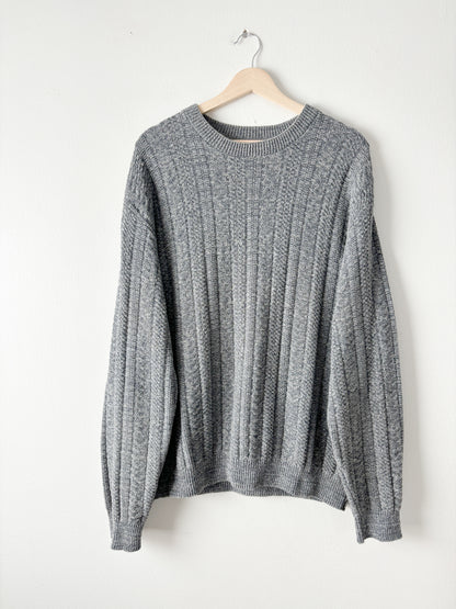 Haggar Blue Grey Marled Sweater