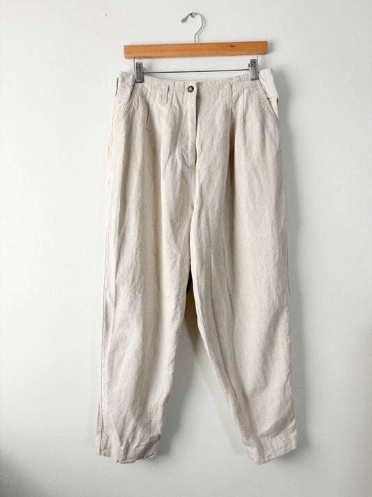 Vintage Linen Blend Trousers